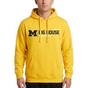 J2 Sport Athletic Michigan Big House Football Graphic Hoodie Men Size S